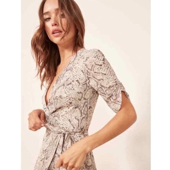 Reformation Monica Dress Snake Skin - Picture 7 of 10